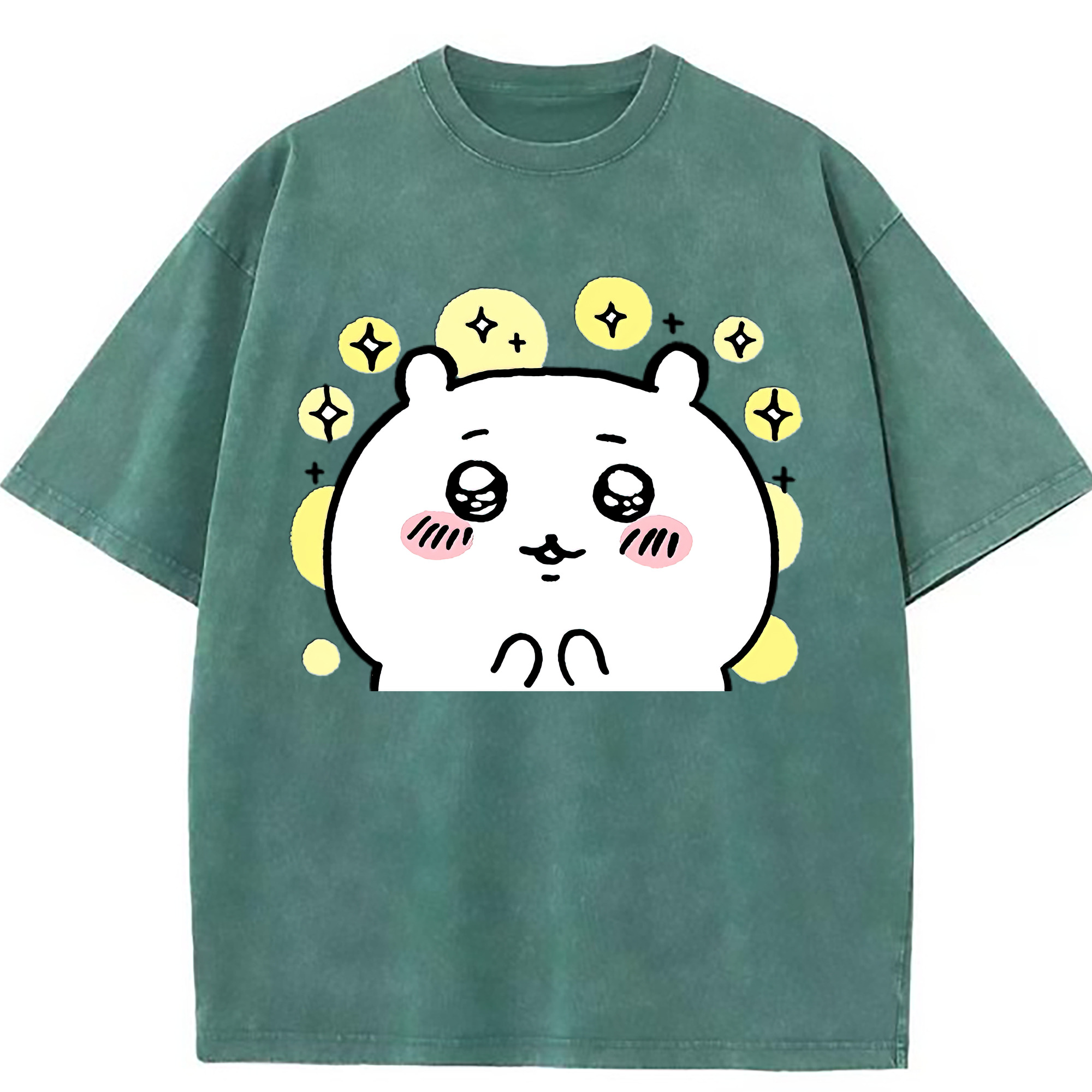 （画像用） ちいかわ ちいかわ Chii-kawa chiikawa 綿100% ヴィンテージ風 半袖Tシャツ（フロントプリント）
